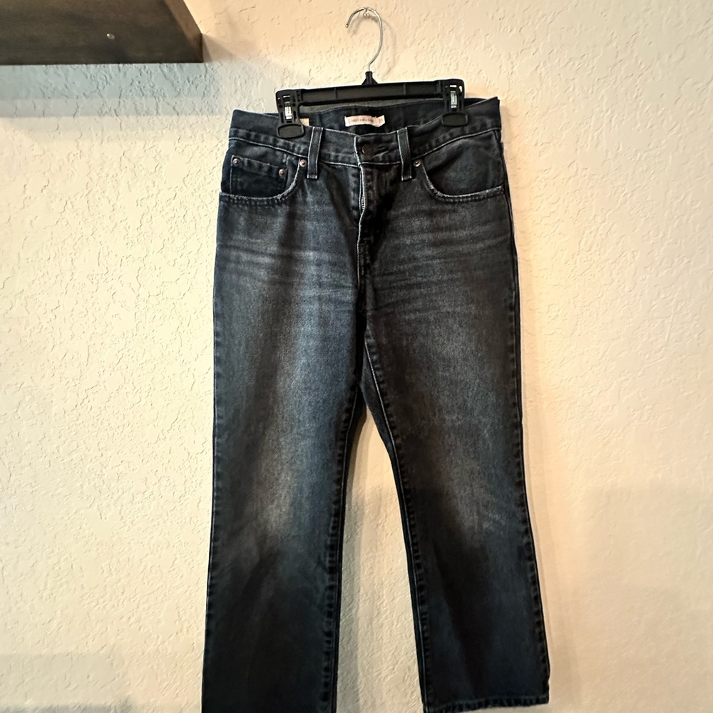 Women’s Middy Ankle Bootcut Black Jeans